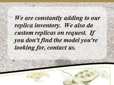Our exhibit replicas can be ordered finsihed and painted or unfinished